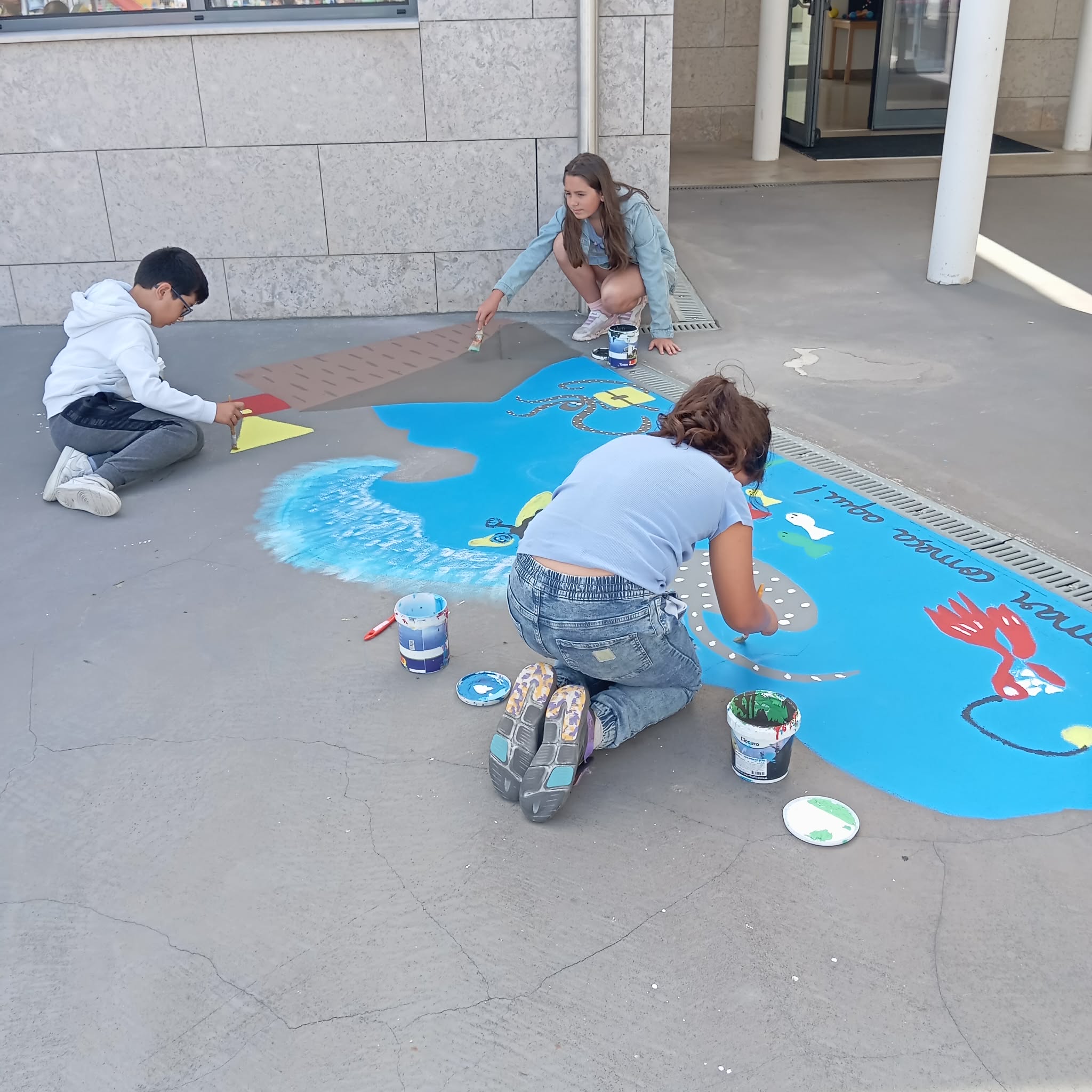 Pintura da sarjeta.
