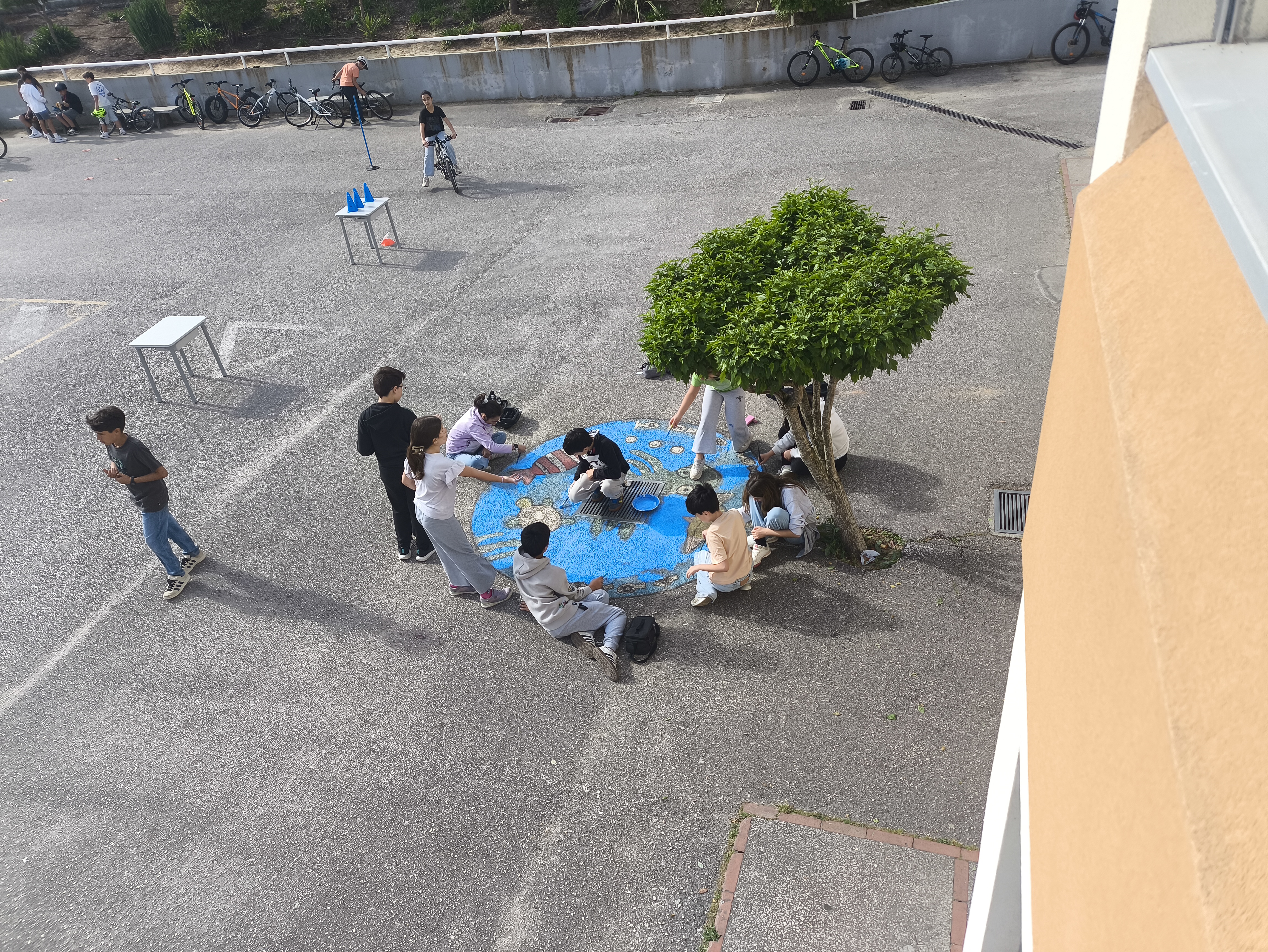 Fizemos vários ensaios, mudando os elementos do nosso trabalho