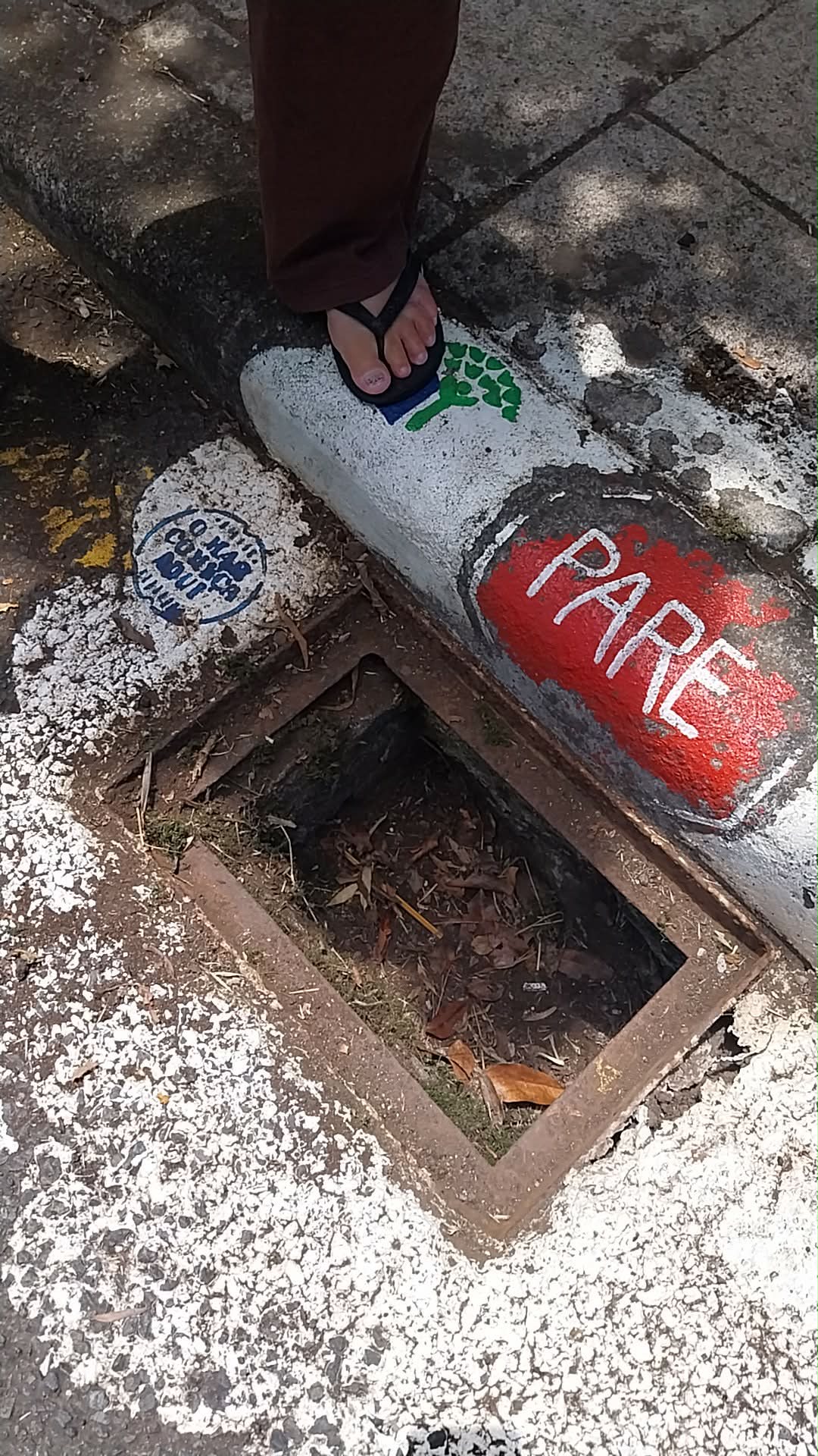 Escolha da sarjeta a ser repintada.