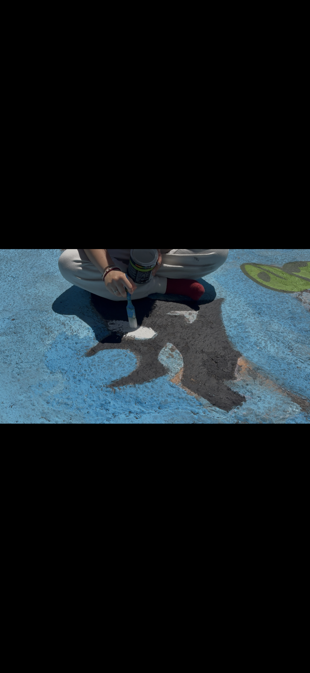 Pintura de uma das espécies marinhas escolhidas para a ilustração