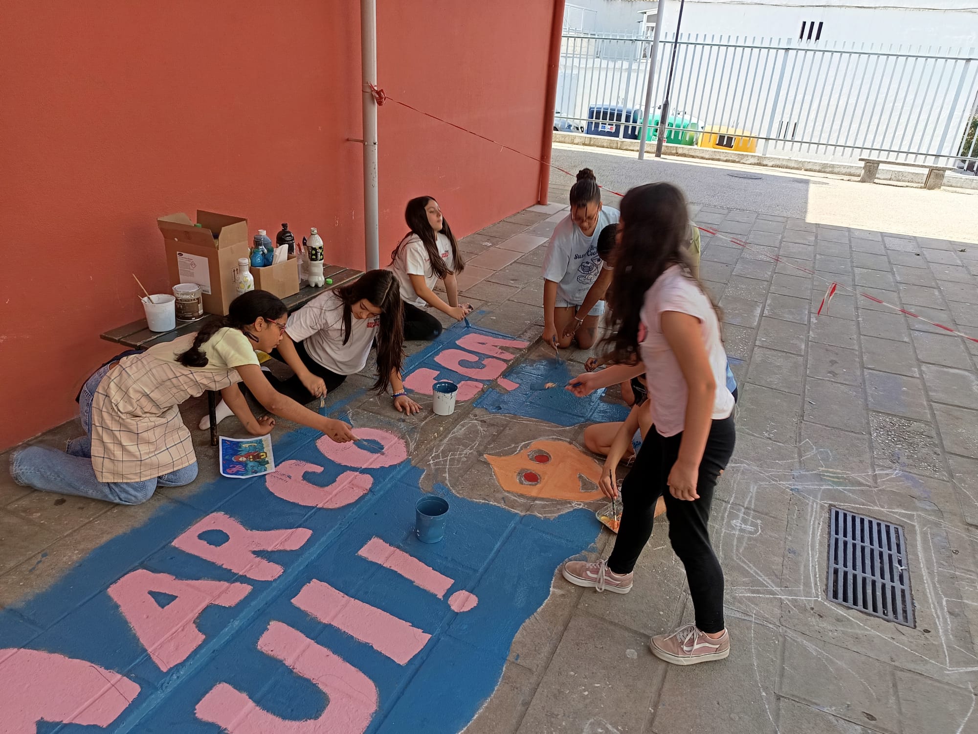 Execução das pinturas.