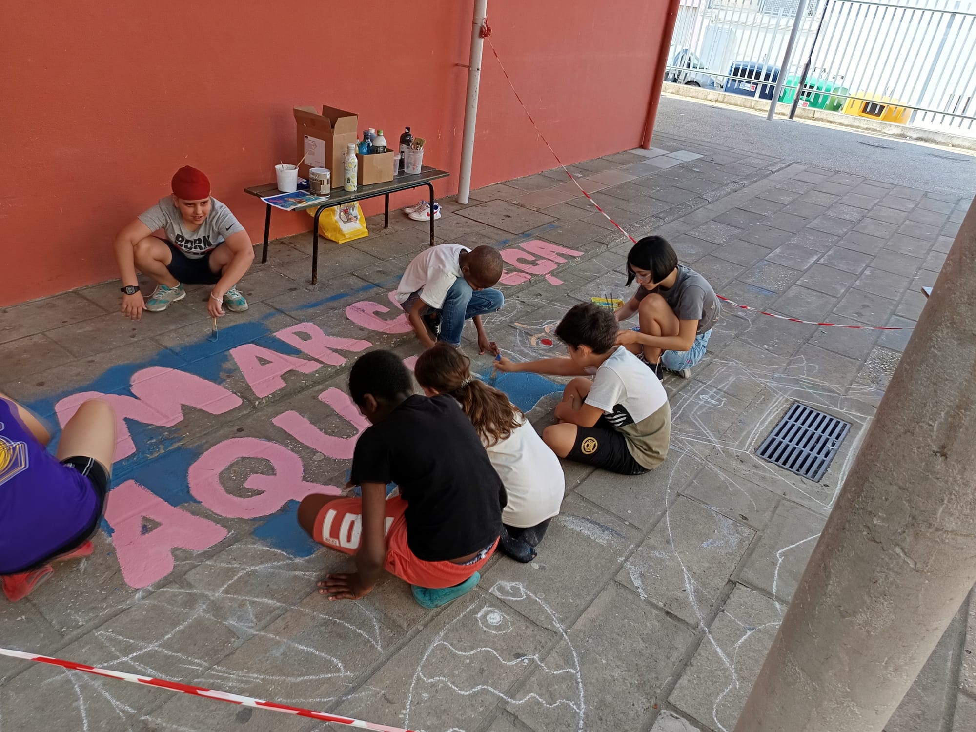 Execução das pinturas.